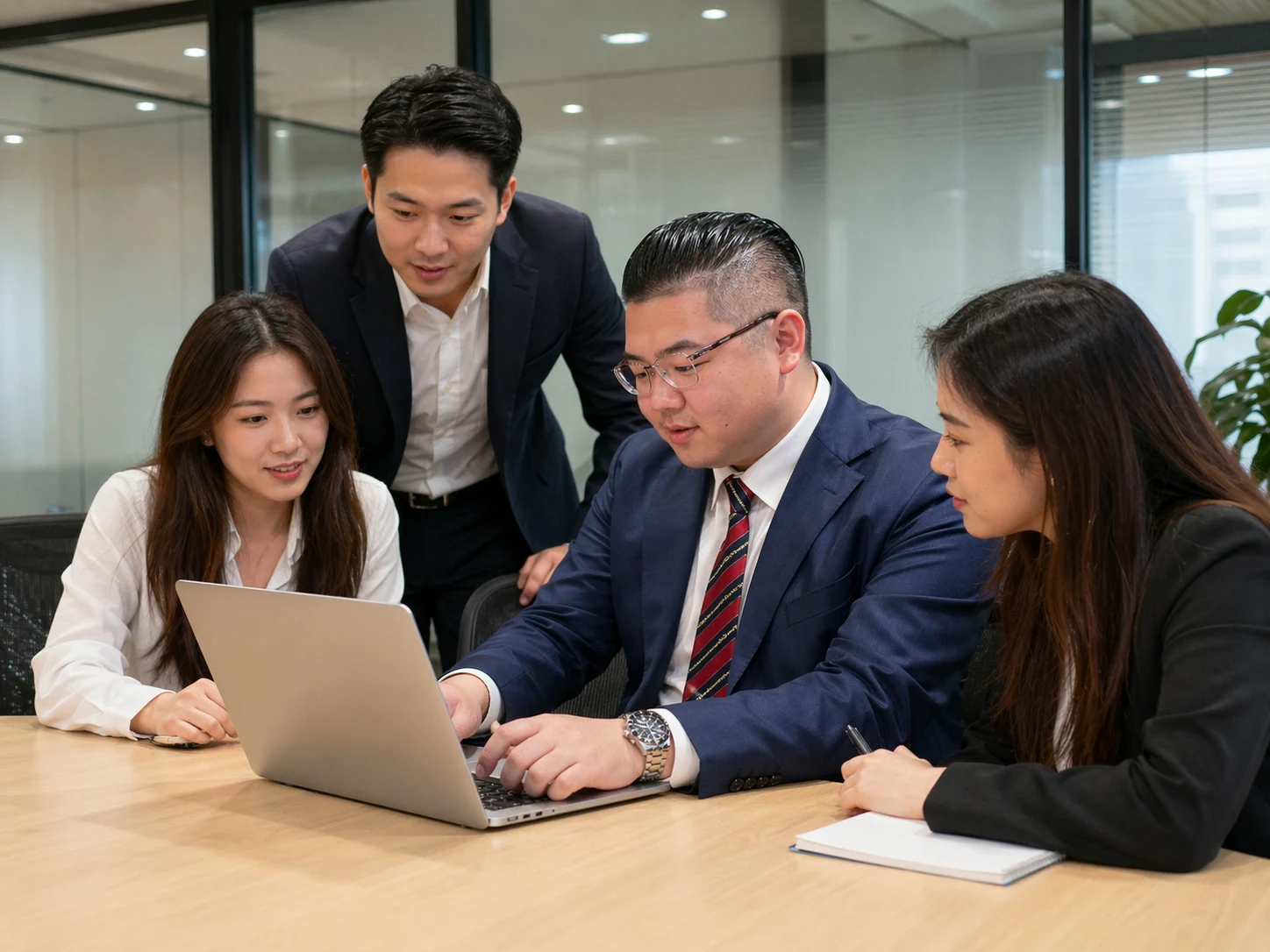 AI導入の会議を進める様子